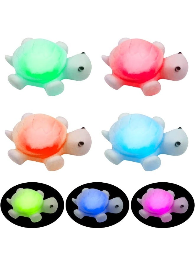 AFUNTA 4 PCS Cute Turtle Night Light, 7 Colors Changing Night Light for Kids Room 3D LED Lamp Cute Animal Night Light, Christmas Light for Home Decoration, Decor Gift - Image 3